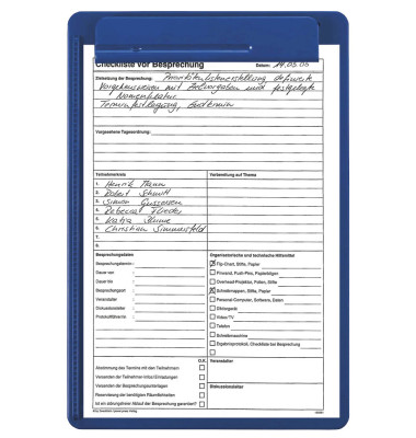Klemmbrett MAULgo uni 2325137, A4, blau, Kunststoff