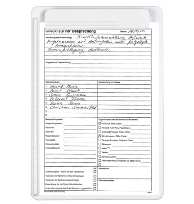 Klemmbrett MAULgo 2325102, A4, wei&szlig;, Kunststoff