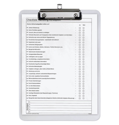 Klemmbrett Winter Smell 2340505, A4, glasklar, Kunststoff, inkl Aufh&auml;nge&ouml;se