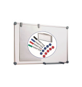 Whiteboard 2000 MAULpro Komplett-Set, 6309284, 90x60cm, kunststoffbeschichtet, Aluminium