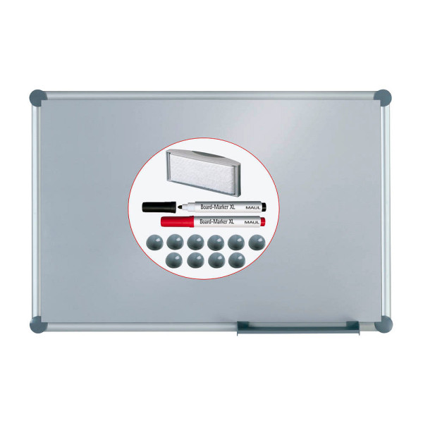 4002390033473 - Whiteboard 2000 MAULpro silver 90 x 60cm kunststoffbeschichtet Aluminiumrahmen inkl Marker + Magnete 4002390033473 Maul