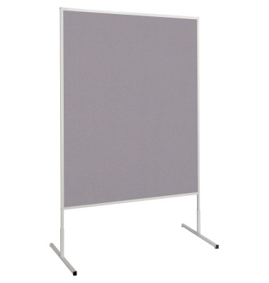 Moderationstafel Standard 636 33 82, 120x150cm, Filz + Filz (beidseitig), pinnbar, grau + grau