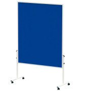 Moderationstafel Solid 636 54 82, 120x150cm, Filz + Filz (beidseitig), pinnbar, mit Rollen, blau + blau