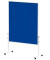 Moderationstafel Solid 636 54 82, 120x150cm, Filz + Filz (beidseitig), pinnbar, mit Rollen, blau + blau