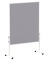 Moderationstafel Solid 636 56 82, 120x150cm, Filz + Filz (beidseitig), pinnbar, mit Rollen, grau + grau