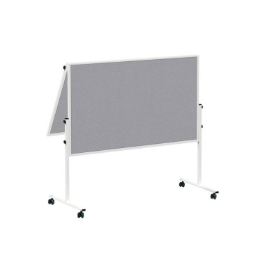 Moderationstafel Solid 636 66 82, 120x150cm, Filz + Filz (beidseitig), pinnbar, klappbar, grau + grau