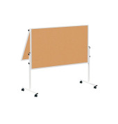 Moderationstafel Solid 636 68 82, 120x150cm, mobil Kork + Kork (beidseitig), pinnbar, klappbar, braun + braun