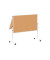 Moderationstafel Solid 636 68 82, 120x150cm, mobil Kork + Kork (beidseitig), pinnbar, klappbar, braun + braun