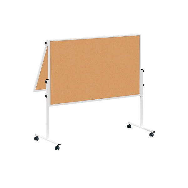 4002390052665 - Moderationstafel Solid 636 68 82 120x150cm mobil Kork + Kork (beidseitig) pinnbar klappbar braun + braun 4002390052665 Maul