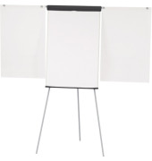 Flipchart MAULstandard, Dreibein plus, 6372282, grau, mit Beinen, mit 2 Seitenarmen