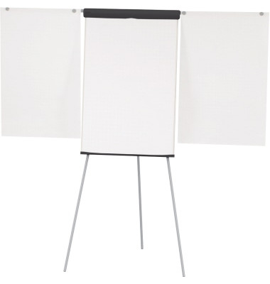Flipchart MAULstandard, Dreibein plus, 6372282, grau, mit Beinen, mit 2 Seitenarmen