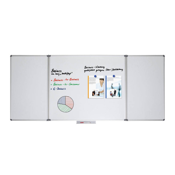 4002390061827 - Klapp-Whiteboard MAULstandard 6458284 geschlossen 100x150cm   geöffnet 100x300cm kunststoffbeschichtet Aluminium 400239006