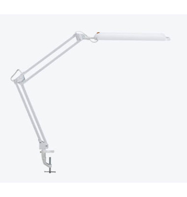 LED-Schreibtischlampe MAULatlantic, weiß, mit Tischklemme