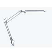 LED-Schreibtischlampe MAULatlantic, silber, mit Tischklemme