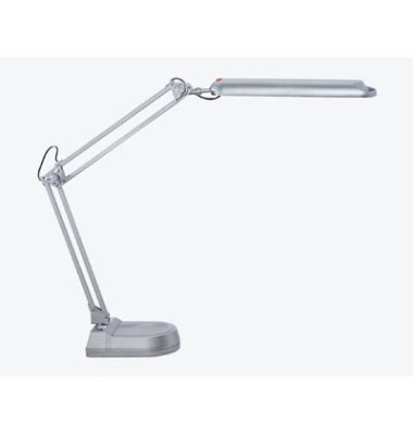 LED-Schreibtischlampe MAULatlantic, silber, mit Standfuß