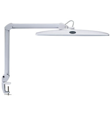 Schreibtischlampe MAULwork 820 52 02, LED, dimmbar, mit Tischklemme, weiß