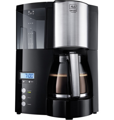 Kaffeemaschine Oprima Timer schwarz- edelstahl, Glaskanne für 8-12 Tassen Kaffeemaschine Oprima Timer schwarz- edelstahl, Glaskanne für 8-12 Tassen