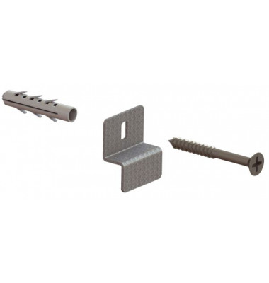 Wandverdübelungsset CLIP/FIX GR für Meta Compact Grundregal, kpl. verzinkt