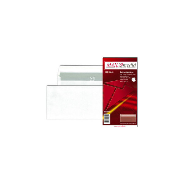 4003928228651 - Briefumschlag 30002416 Din Lang ohne Fenster haftklebend 80g weiß 4003928228651 100 Stück 4003928228651 - Briefumschlag 30002416 Din Lang ohne Fenster haftklebend 80g weiß 4003928228651 100 Stück