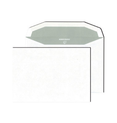 Kuvertierhüllen Kuvermatic 30015965, C5, 16,2x22,9cm, ohne Fenster, nassklebend, 75g, weiß