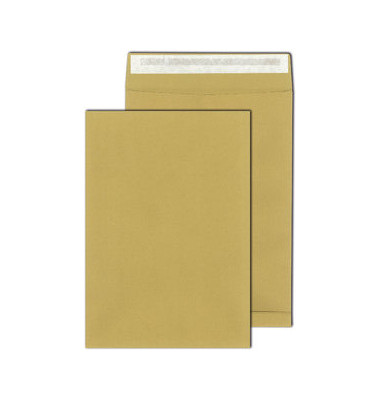 Faltentaschen BlessOf 30021431, E4, ohne Fenster, haftklebend, 40mm-Falte, 150g, braun