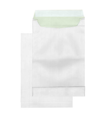 Faltentaschen Securitex B4 ohne Fenster haftklebend 130g weiß 100 Stück reißfest