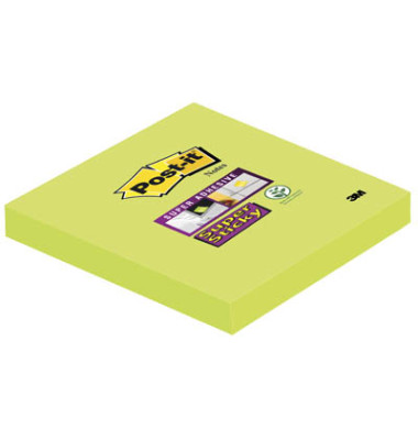 Haftnotizen 654-6SA, Super Sticky Notes, 76x76mm, gr&uuml;n (immergr&uuml;n), quadratisch