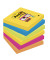 Haftnotizen 6546SR, Super Sticky Rio de Janeiro, 76x76mm, 5-farbig sortiert (ultragelb/paradisblau/limonengr&uuml;n/powerpink/vitalor