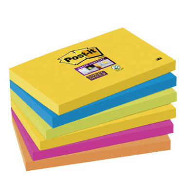 Haftnotizen 6556SR, Super Sticky Notes Rio de Janeiro, 127x76mm, 5-farbig sortiert, rechteckig
