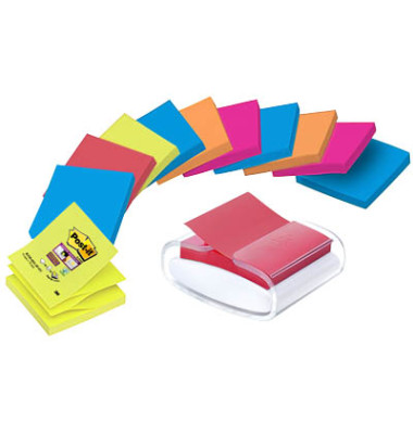 Haftnotizspender PRO-W12N, Super Sticky Z-Notes, weiß/transparent