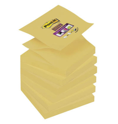 Haftnotizen blanko R33012SY, Super Sticky Z-Notes, 76x76mm (BxH), gelb, Z-Notes, quadratisch, 76x76mm