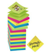 Haftnotizen R330-SS-VP16, XL-Notes, 76x76mm, 4-farbig sortiert (ultrablau/ultragelb/ultrapink/lindgr&uuml;n), Z-Notes, quadratisch