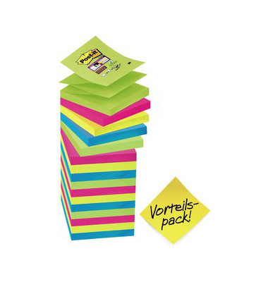 Haftnotizen R330-SS-VP16, XL-Notes, 76x76mm, 4-farbig sortiert, Z-Notes, quadratisch