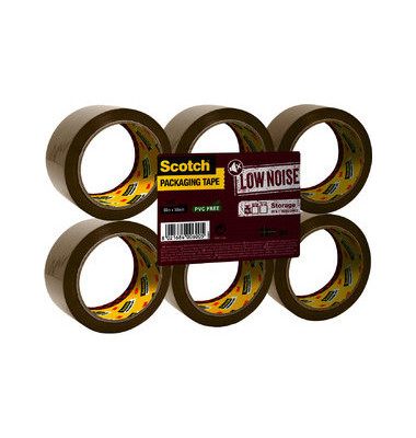 Packband S5066B6, 50mm x 66m, PP, leise abrollbar, braun Packband S5066B6, 50mm x 66m, PP, leise abrollbar, braun