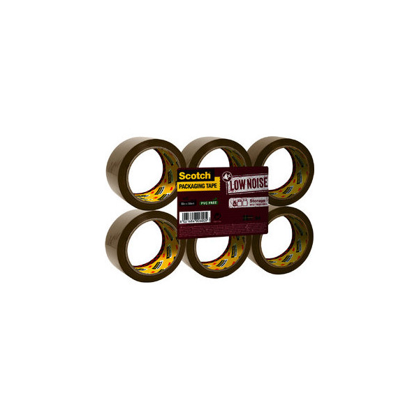 8021684006005 - Packband S5066B6 50mm x 66m PP leise abrollbar braun 8021684006005 6 Rolle
