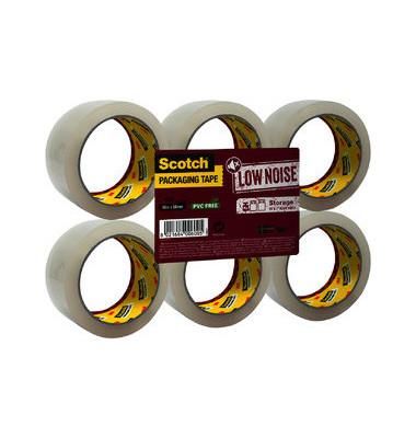 Packband S5066T6, 50mm x 66m, PP, leise abrollbar, transparent