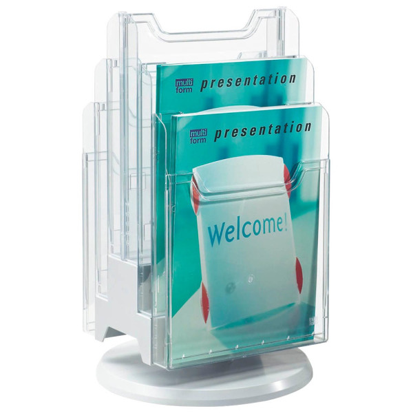 9002493103115 - Tischprospekthalter DESK-TOWER grau DIN A4 6 Fächern 315 x 315 x 465 cm 1 St