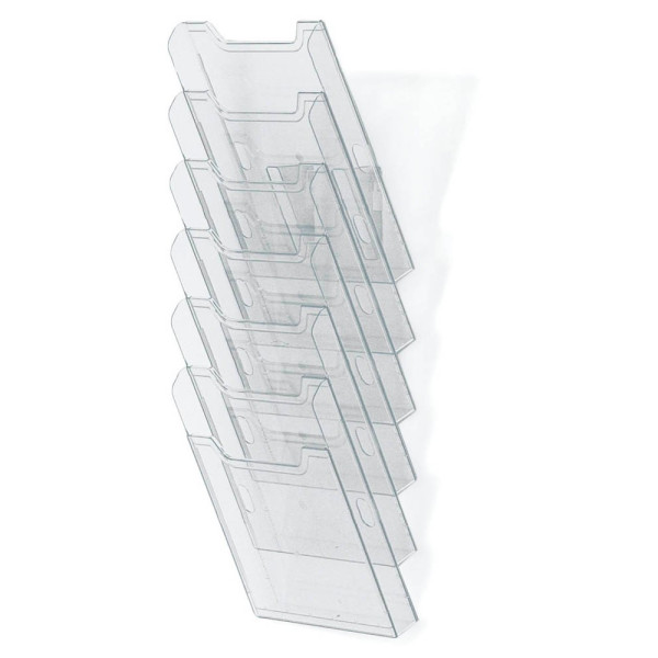 9002493103276 - Wandprospekthalter transparent DIN A4 6 Fächern 239 x 155 x 665 cm 1 St