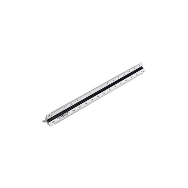 4004627300013 - Kunststoff-Dreikantmaßstab 016300010 Maschinenbau-F weiß 30cm 4004627300013 716300010