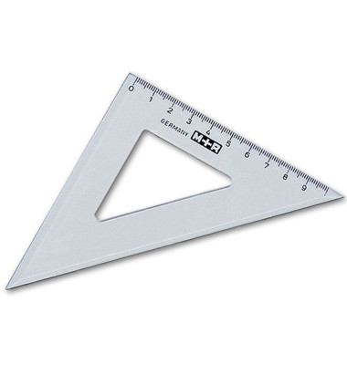 Kunststoff-Zeichendreieck 747250020 rauchgrau-transparent 16 cm