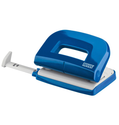 Bürolocher E 210 Evolution 60-E21003, blau/grau, bis 1mm 10 Blatt, mit Anschlagschiene