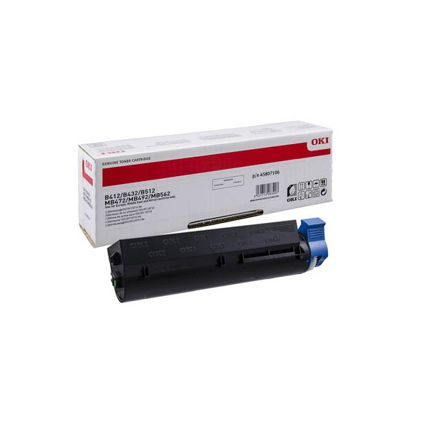 5031713063407 - 45807106 Tonerkassette Schwarz 7000 Seiten Toner Original B412 B432 MB472 MB492 MB562