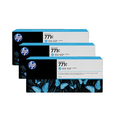 Druckerpatrone Nr 771C hellcyan 3x 775ml Multipack