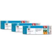 Druckerpatrone vivera 91 (C9487A), Dreierpack, 3x magenta hell