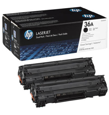 Toner 36A schwarz ca 2000 Seiten Doppelpack Toner 36A schwarz ca 2000 Seiten Doppelpack