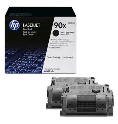 Toner 90X schwarz ca 24000 Seiten Doppelpack