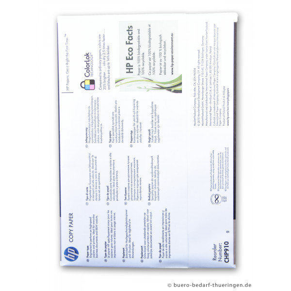 Hp Copy C910 80g Kopierpapier Weiss 500 Blatt Burobedarf Thuringen