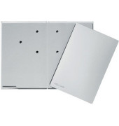 Unterschriftenmappe 24205 14, A4 20 F&auml;cher Hartpappe silber + grau