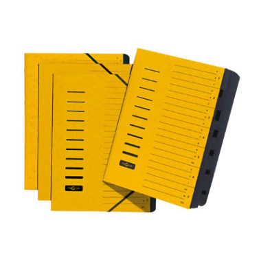 Ordnungsmappe - 40058-05, 1-7, gelb, Din A4, 7 F&auml;cher