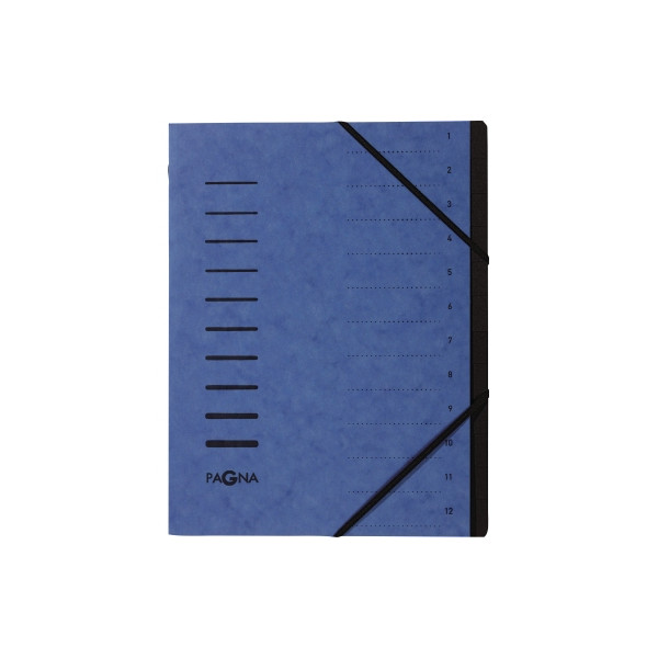 Pagna Ordnungsmappe Sorting File 40059-02, 1-12, blau, Din A4, 12 Fächer 4013951008045 Pagna